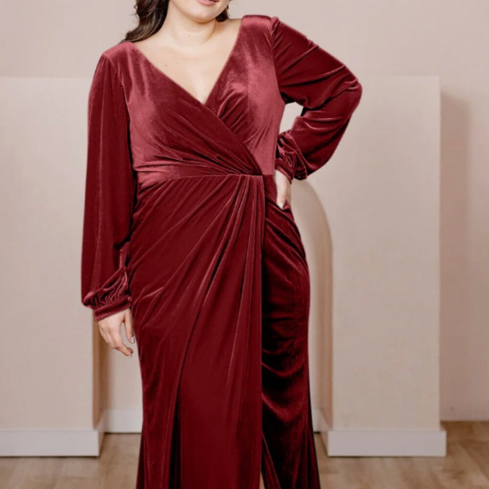 Revelry Vera Velvet Dress Plus Size 30 Romantic Rose